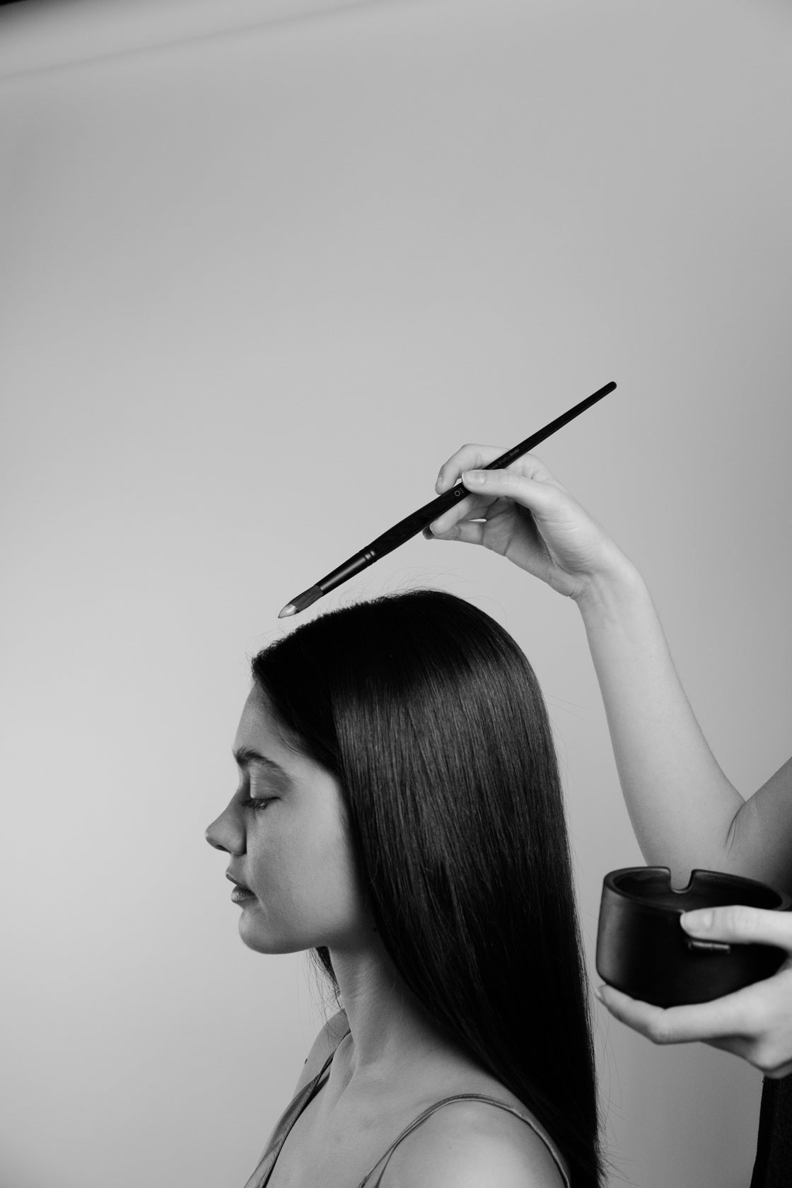 Low-tox hair salon in Perth providing scalp analysis with camera for healthy hair care.